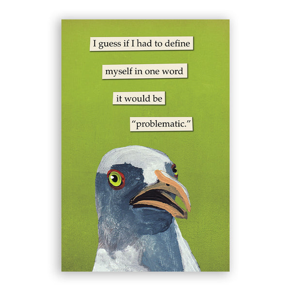 Postcard - Troubled Bird - Problematic - 9080pro24 - Set of 24