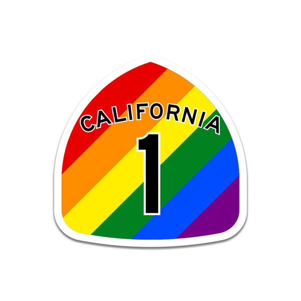 Sticker - Rainbow 1 Highway Sign - ST-3017